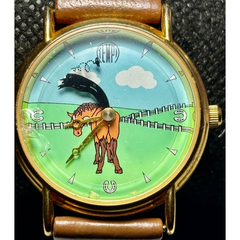 Vintage Tempi Watchworks Equestrian Novelty Watch (Model 2034)